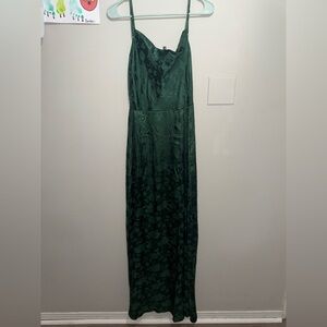 Lulu's Emerald Satin Dress